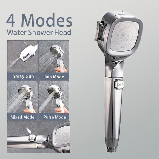 🔥LAST DAY 50% OFF🔥4-mode Handheld Pressurized Shower Head with Pause Switch