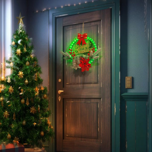 🎄Christmas Sales - Christmas Luminous Garland Door Hanging