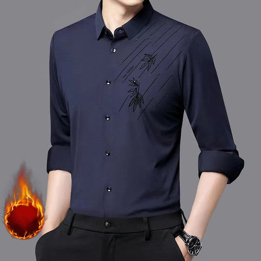 Men's Winter Thickened Warm Long Sleeve Shirt