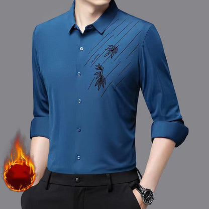 Men's Winter Thickened Warm Long Sleeve Shirt